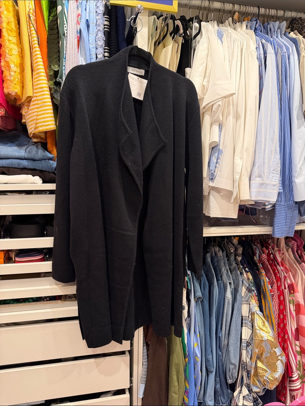 Chicwish Black Open-Front Knit Cardigan